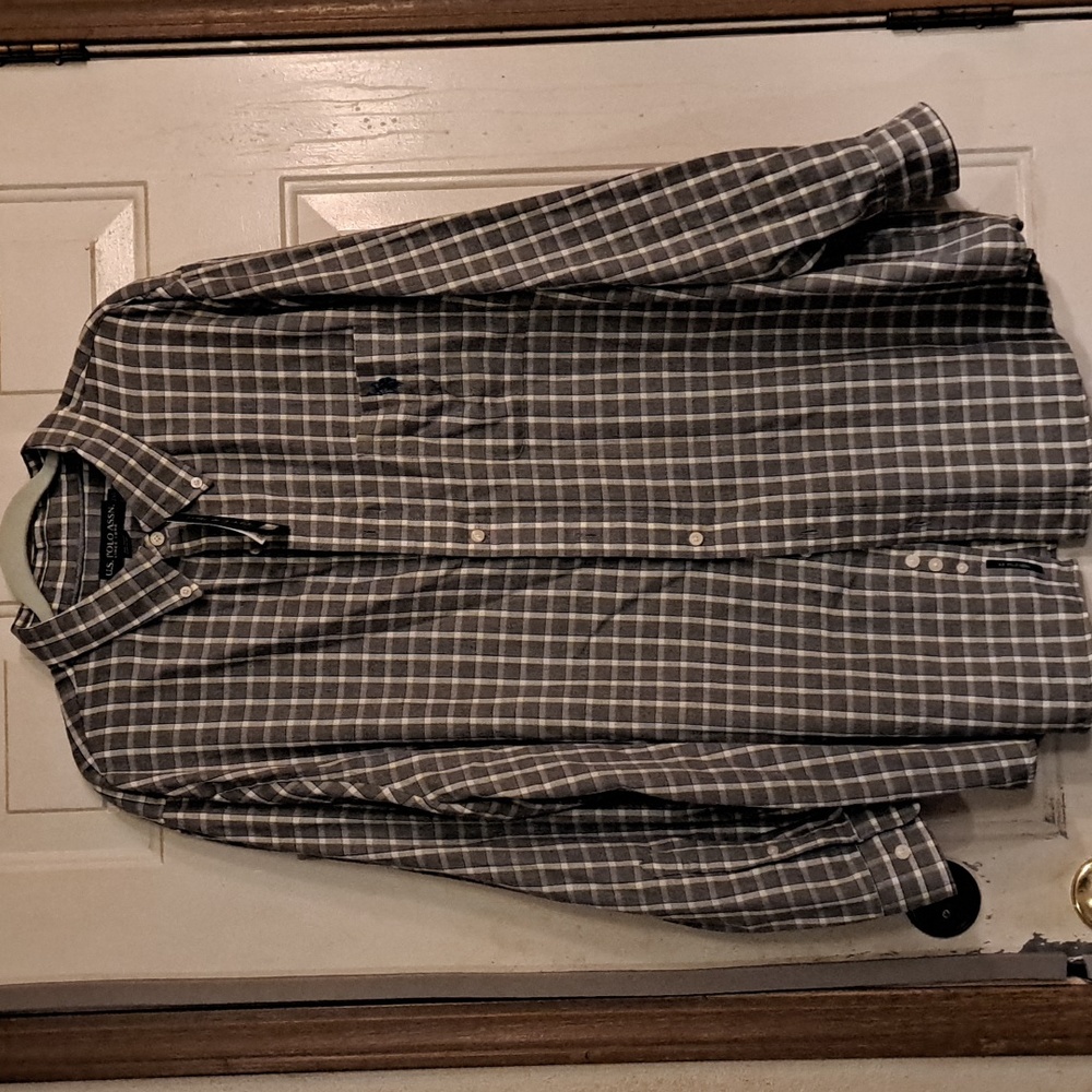 NWT U.S. Polo Assn. 2XL gray plaid